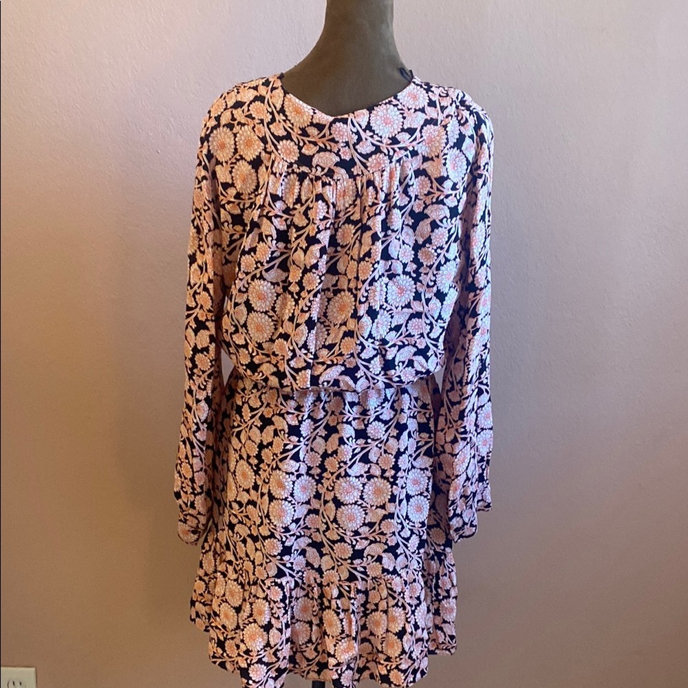 REISS Floral Print Flippy Dress. - Picture 4 of 8